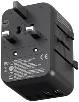 MINIX Universal Travel Adapter, International Power Plug Adapter Max 35W 3 USB - Image 7