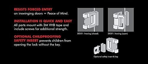 Door Lock for in-Swinging Doors, Home Security Latch Device, Childproof - Image 9