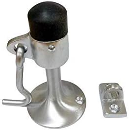 QCAA Solid Brass Door Stop, Satin Chrome, 1 Pack - Image 2