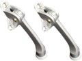 QCAA Heavy Duty Kickdown Door Stopper, Zinc Die Cast, Satin Chrome, 2 Pack by QCAAHardware