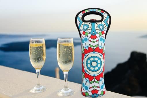 Neoprene Wine Tote Insulated Bag Single Bottle Wine Carrier Built Wine Bottle - Image 6