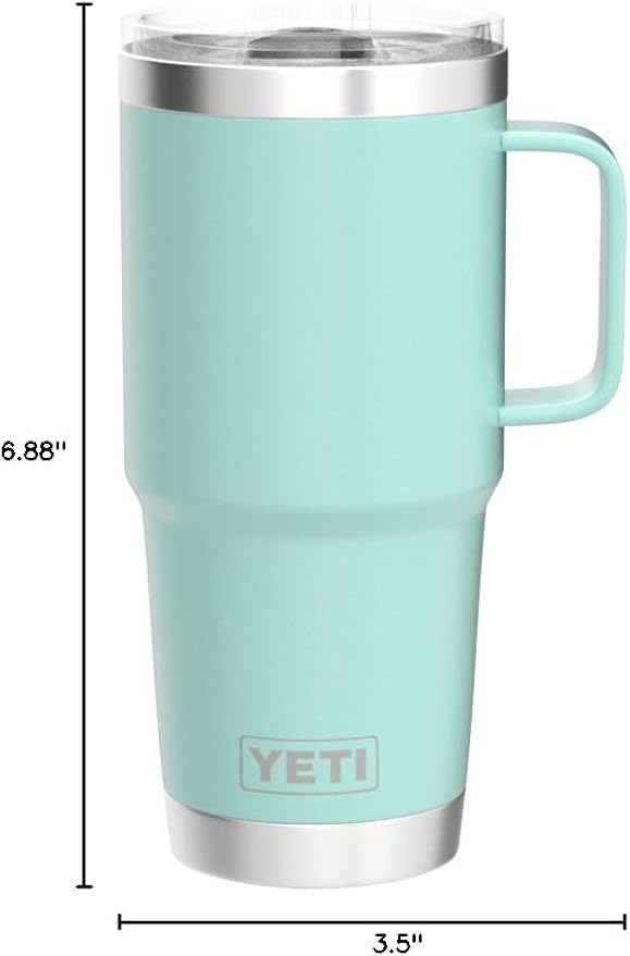 YETI Rambler 20 oz Travel Mug, Stainless Steel, Vacuum Insulated - Image 9