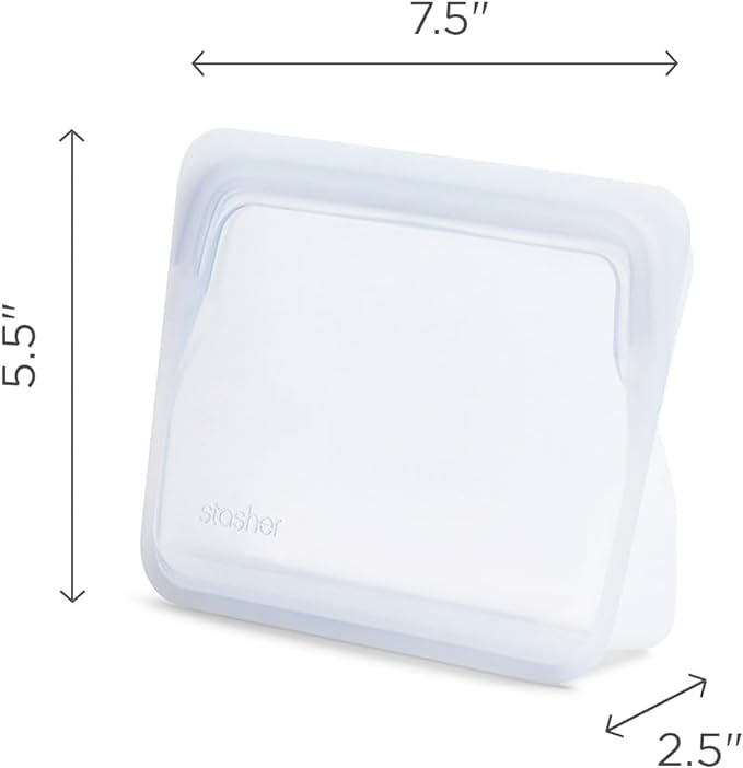 Stasher Premium Silicone Reusable Food Storage Stand-Up Mini Bag, Sous Vide - Image 5