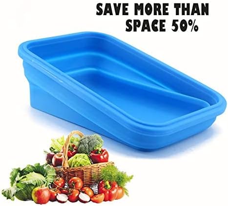4 Pack Collapsible Silicone Food Containers Storage Lunch Bento Box - Image 6