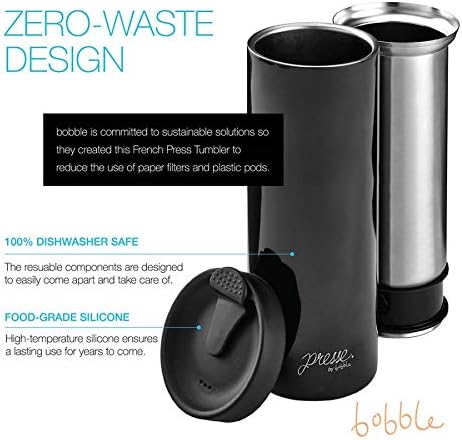 bobble French Coffee Presse, On-The-Go use, Quick Brew, Slim Design, Triple - Image 4