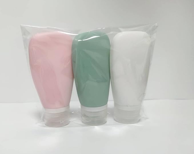 Travel Bottles for Toiletries, TSA Approved 3oz Leak Proof Silicone Refillable - Image 3