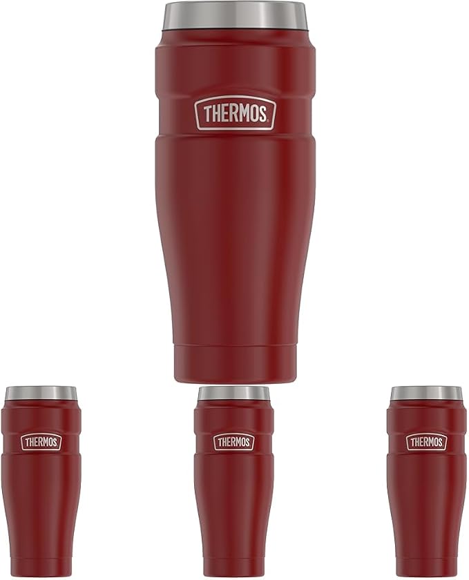 THERMOS Stainless King Vacuum-Insulated Travel Tumbler, 16 Ounce, Rustic Red by Thermos