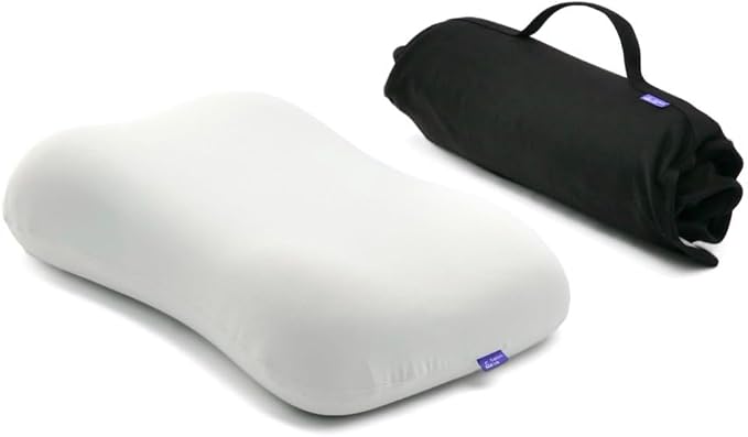 Cushion Lab Travel Deep Sleep Pillow – Compact Memory Foam Neck Pillow by CUSHIONLAB