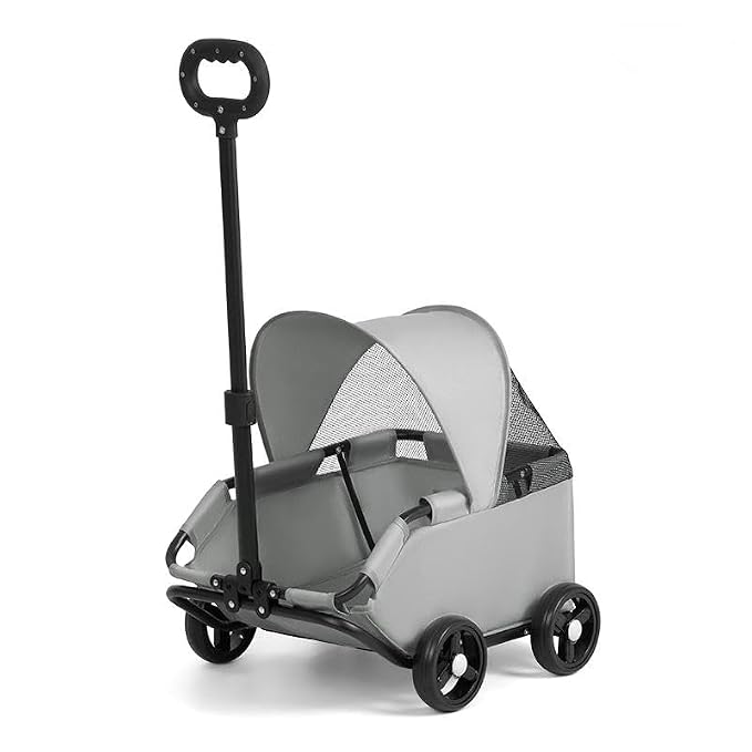 Dog Stroller 4 Wheels Folding Dog Cart by KERATISNIK