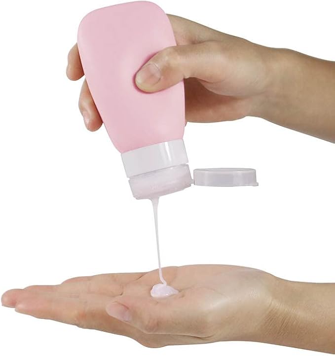 Travel Bottles for Toiletries, TSA Approved 3oz Leak Proof Silicone Refillable - Image 7