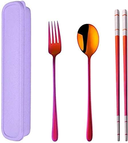 3 PCS Outdoor Flatware Set Fork Spoon Chopsticks/Travel Flatware Set by DOBUYOO