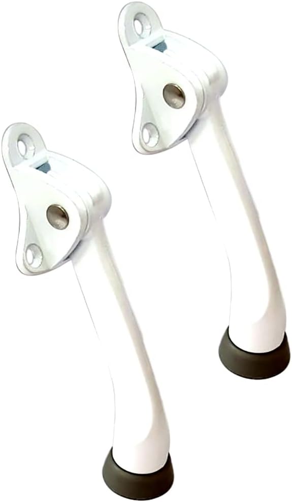 QCAA Heavy Duty Kickdown Door Stopper, Zinc Die Cast, 2 Pack, Made in Taiwan by QCAAHardware