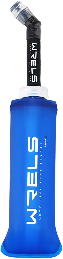 Folding Soft Flask Portable Collapsible Running Lightweight Water Bottle by WRELS