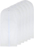 Dress Bags for Hanging Clothes 24'' x 54'' Long Dress Hanging Garment Bag White by HomeClean