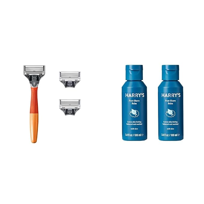 Harry's Shaving Razors for Men includes a Razor and 3 Razor Blade Refills & by Harrys