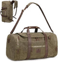 60L Duffle Bag for Men, Nomad Waxed Canvas Travel Duffel Bag Vintage Genuine by DensataTravelBag