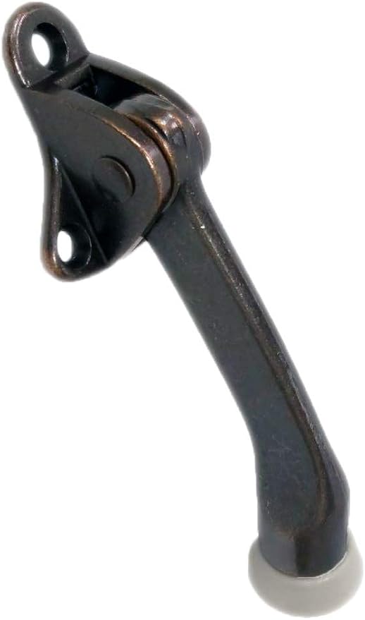 QCAA Heavy Duty Kickdown Door Holder, Zinc Die Cast, Antique Copper, 2 Pack - Image 2