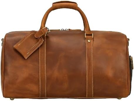 Mullis Mercantile Leather Weekender Travel Bag, a timeless classic. This - Image 5