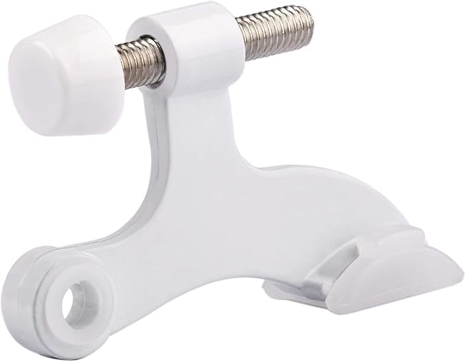 HOMOTEK 12 Pack Hinge Pin White Door Stopper, Adjustable Deluxe Heavy Duty Door by HOMOTEK