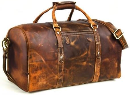Leather Duffel Bag for Men & Women Travel, Gym Bag - Image 10