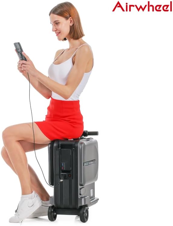Airwheel 20 Inch Smart Rideable Suitcase Electric Luggage Scooter Carry On - Image 5
