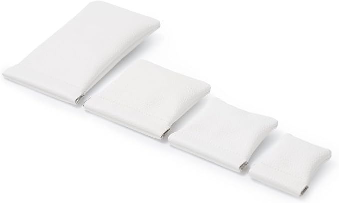 2 Pack PU Leather Slim Engagement Wedding Ring Pouch Leather Jewelry Pouch - Image 7
