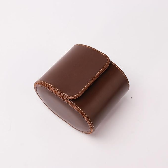 HAN QIANG Single Watch Roll Travel Case Chic Portable Vintage Leather Display - Image 3