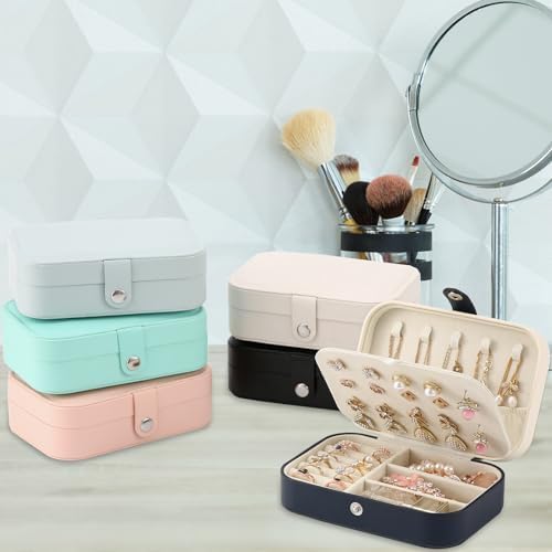 Travel Jewelry Box, PU leather Small Jewelry Organizer - Image 6