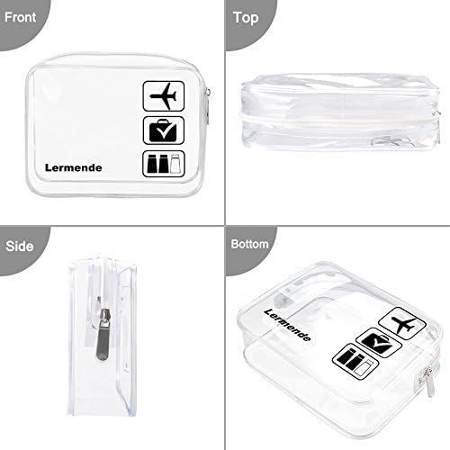 Lermende 2pcs Clear Toiletry Bag TSA Approved Travel Bag, Carry On - Image 5