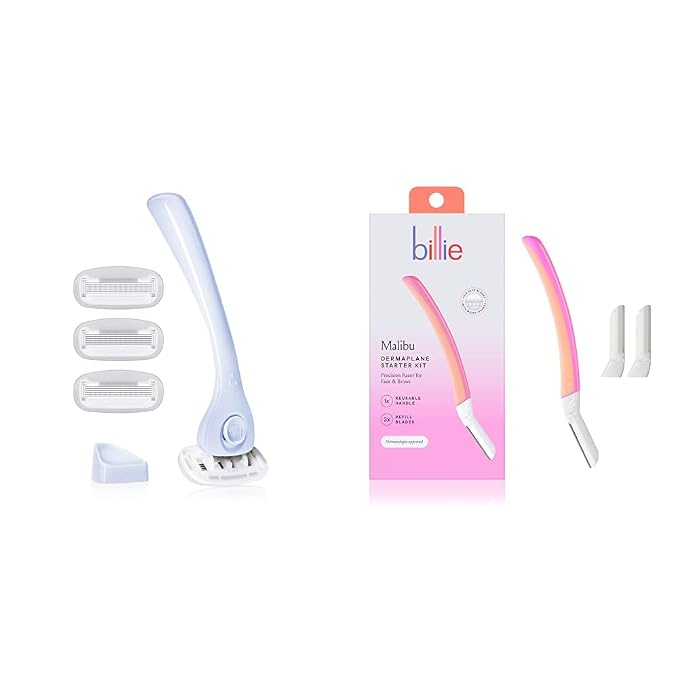 Billie Women's Razor Kit with 5 Blades + Dermaplane Starter Kit with 3 Refill by TheAward-WinningRazor