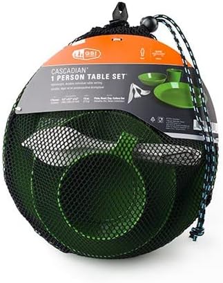 GSI Outdoors Cascadian 1 Person Table Set I 6-Piece Camping, Backpacking Mess - Image 4