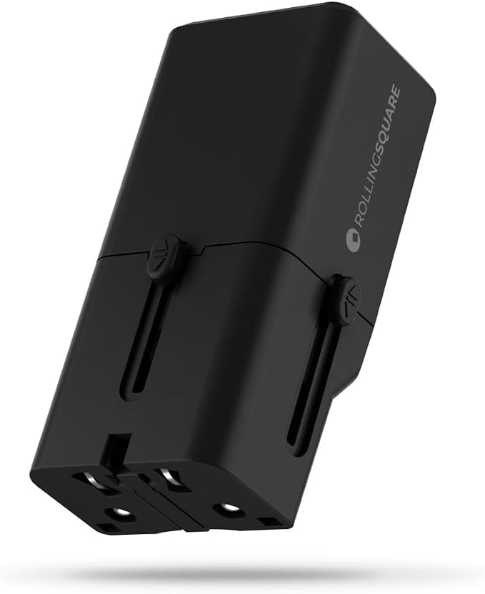 Rolling Square Portable Pocket Travel Adapter I Universal USB-C Charger by RollingSquare