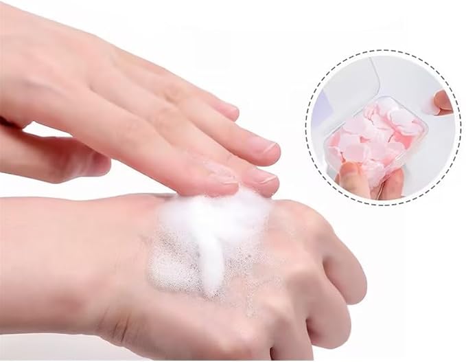 3 Boxes 300Pcs Portable Hand Washing Soap Sheets, Different Scented Mini Petal - Image 6