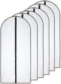 Hanging Garment Bag Lightweight Clear Full Zipper Black Dress Bags PEVA Garment by HomeClean
