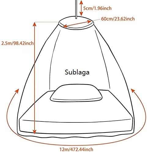Mosquito Net for Bed, Large White Bed Canopy for Girls, Hanging Bed Net - Image 2