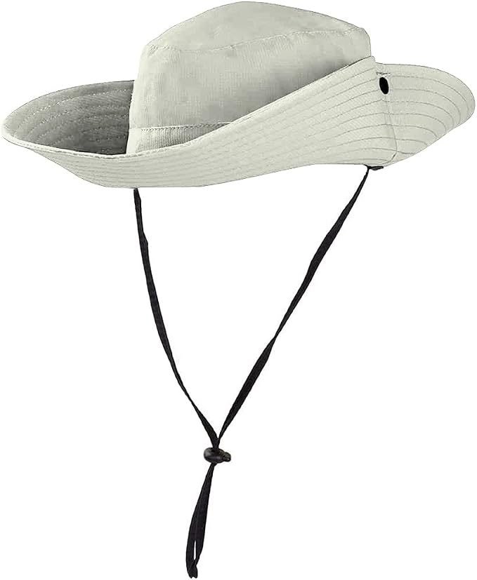 Rosoz Ponytail Sun Bucket Hats for Women UV Protection Foldable Mesh Wide Brim - Image 3