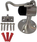 QCAA Door Stop, Solid Brass, Height 3-15/16", Satin Nickel, 1 Pack, Made in by QCAAHardware