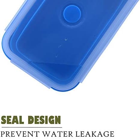 4 Pack Collapsible Silicone Food Containers Storage Lunch Bento Box - Image 4