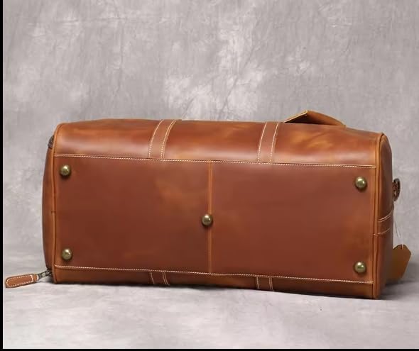 Mullis Mercantile Leather Weekender Travel Bag, a timeless classic. This - Image 8