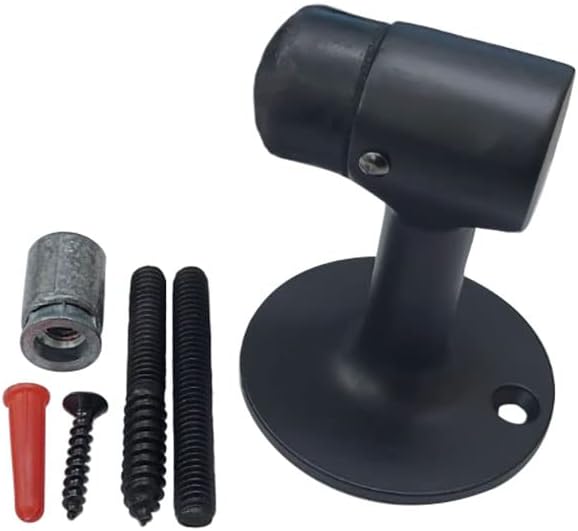 QCAA Solid Brass Door Stop, Matte Black, 2 Pack, Made in Taiwan - Image 3