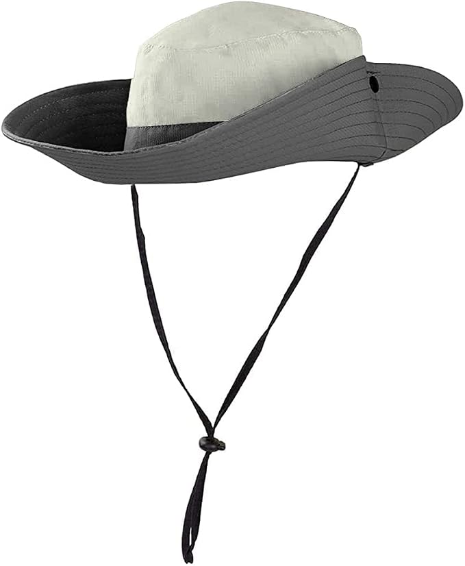 Rosoz Ponytail Sun Bucket Hats for Women UV Protection Foldable Mesh Wide Brim - Image 3