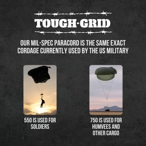TOUGH-GRID 750 Paracord Rope Nylon Parachute Cord, Made in USA Survival Kit - Image 3