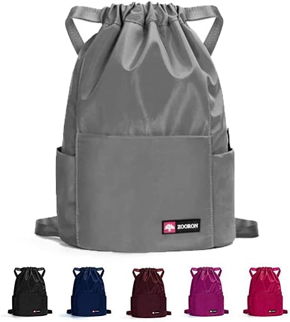 ZOORON Waterproof Drawstring Gym Backpack Bag - Image 2