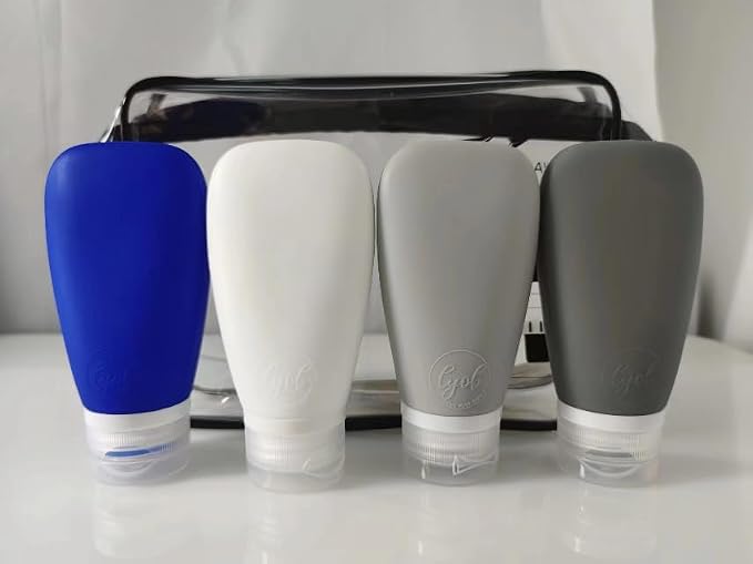 Travel Bottles for Toiletries, TSA Approved 3oz Leak Proof Silicone Refillable - Image 3