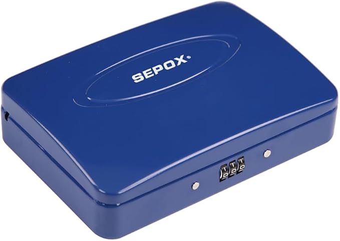 SEPOX® 4Pcs Water/Fire-Resistant Portable Security Case Lock Box Steel - Image 5
