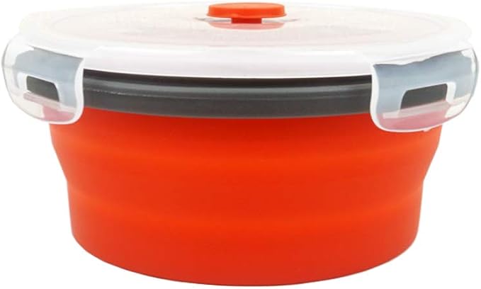 CARTINTS Red Silicone Collapsible Food Storage Containers-Prep/Storage Bowls - Image 4