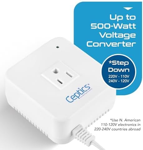 Ceptics 500 Watt Voltage Converter – Step Down 220v to 110v Converter - Image 2