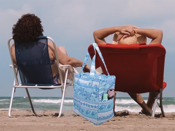 LEDAOU Beach Bag Waterproof Sandproof Women Tote Bag Pool Bag - Image 7