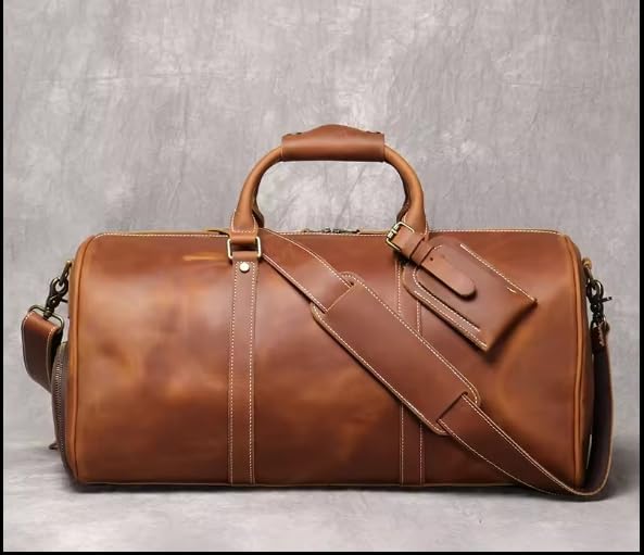 Mullis Mercantile Leather Weekender Travel Bag, a timeless classic. This - Image 4