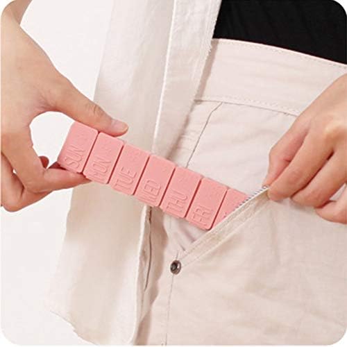 4Pack Weekly Pill Organizer, Small 7 Days Pill Cases Travel Daily Pill Box - Image 7